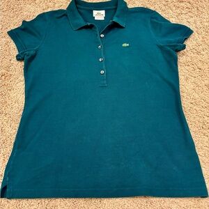 Lacoste Women's Teal Polo Shirt